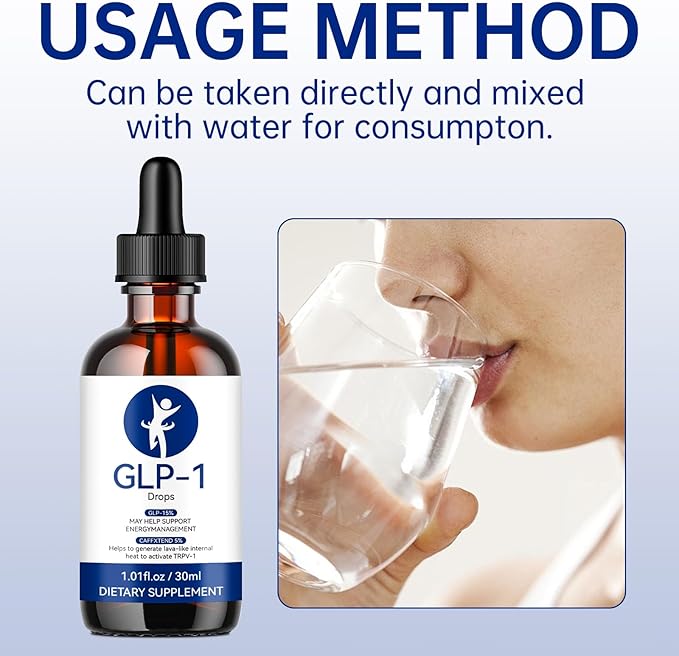 GLP-1 Drops, GLP-1 Supplement Drops for Men and Women ((2 Pack, 2.02 Fl Oz))