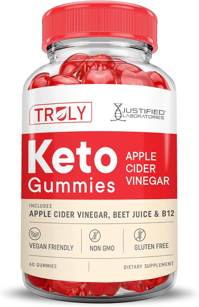 (2 Pack) Truly Keto ACV Gummies Advanced Formula 1000MG Truly Keto Gummies Apple Cider Vinegar Formulated with Pomegranate Beet Juice Powder B12 Vegan Non GMO 120 Gummys