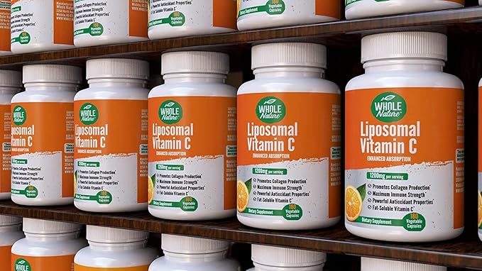 Liposomal Vitamin C Supplement Pills 1200 mg - High Absorption 180 Vegan Capsules Fat Soluble Vit C, Maximum Strength Immunity Support & Collagen Booster, Sunflower Lecithin , lypo spheric (2)