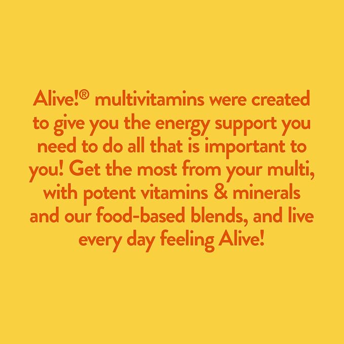 Nature's Way Alive! Max3 Potency Multivitamin, Ultra Potency B-vitamins to Support Energy Metabolism*, with Methylated B12 and Folate, 90 Tablets (Packaging May Vary)