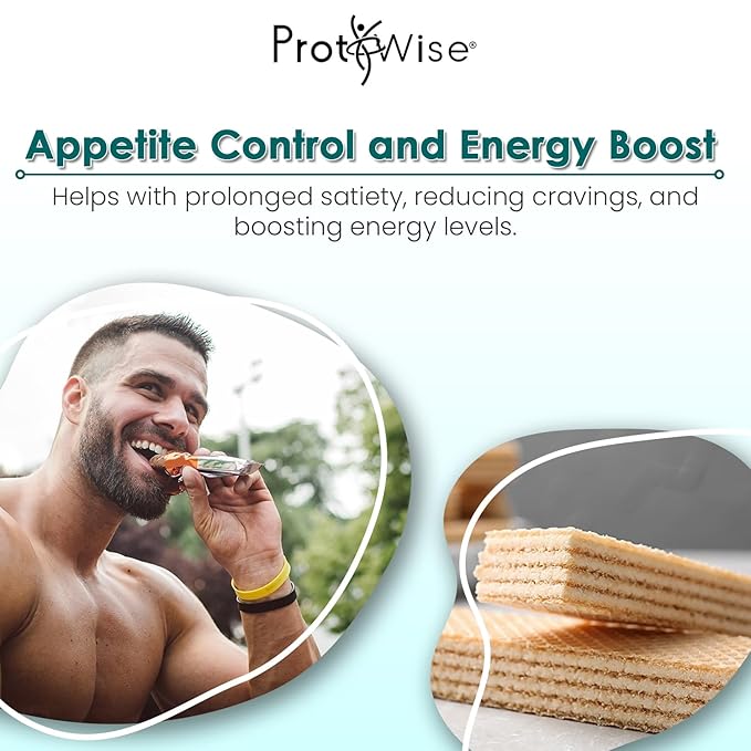 ProtiWise High Protein Wafers | Chocolate | 15g Protein Per Serving, Low Carb, Low Sugar, High Fiber Snack | Gluten-Free, Keto-Friendly Diet for Hunger Control & Weight Loss | 5/Box