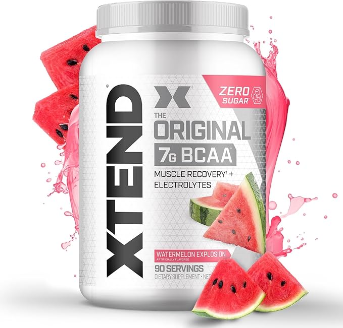 Xtend XTEND Original BCAA Powder 7g BCAA and 2.5g L-Glutamine, Sugar Free Post Workout Muscle Recovery Drink with Amino Acids for Men & Women, 90 Servings