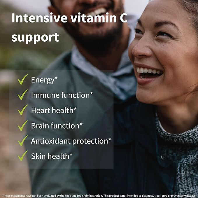 High Absorption Super Vitamin C, Clean Label Pureway-C 1000mg, Vegan Vitamin C with Bioflavonoids, 60 Servings, 24-Hour Action, Immune Health, Energy, Heart & Brain, by Igennus