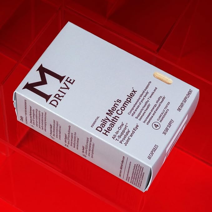 Mdrive Classic Testosterone Booster for Men, Support Healthy Prostate, Eyes, Joint, Energy, Stress Relief, KSM-66 Ashwagandha, Beta-Sitosterols, 60ct.