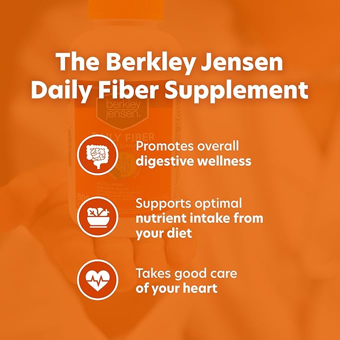 Berkley Jensen Daily Psyllium Husk Supplement (600 - Count), Natural Fiber for Men & Women - Fiber Capsules for Overall Digestive Health, Easing Constipation, Aiding Nutrient Absorption (Pack of 1)