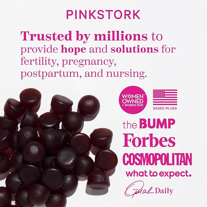 Pink Stork Hormone Balance Gummies for Women - Hormone Harmony for Mood, Energy, Bloating - Hormonal PMS, Perimenopause & Menopause Support - Red Raspberry Leaf & Black Cohosh - 60 Gummy Supplements