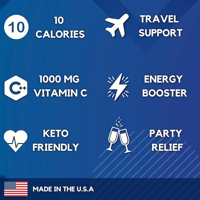 NatureWorks HydroMATE Electrolytes Powder Drink Mix Packets Hydration Accelerator Low Sugar Rapid Party Relief Recovery Vitamin C Plus Caffeine Strawberry 30 Count