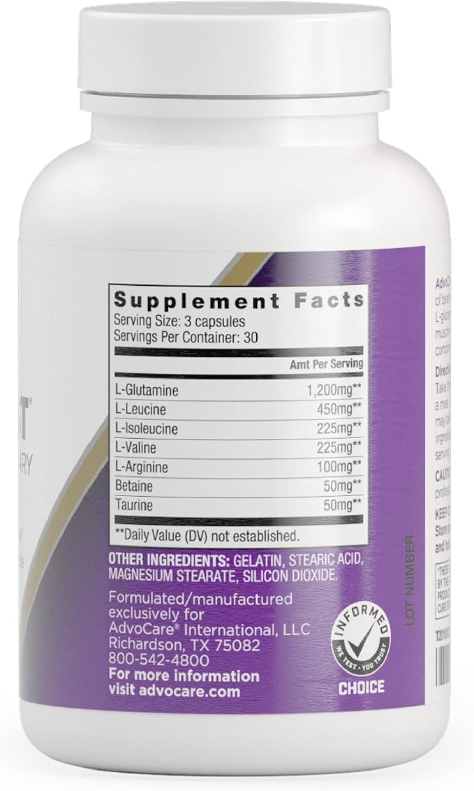 AdvoCare Catalyst Amino Acid Dietary Supplement - BCAA Supplement with L-Arginine & L-Glutamine - Supports Muscle Growth & Recovery* - 90 Capsules