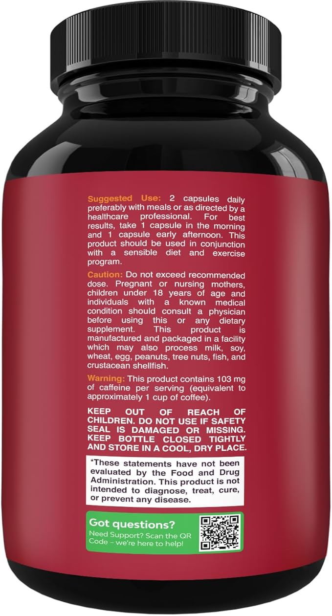 Blend of Raspberry Ketones, Green Tea Extract and African Mango – Lose Weight Faster – Potent Ingredients to Speed Up Weight Loss, Suppress Appetite & Burn Fat – 60 Capsules