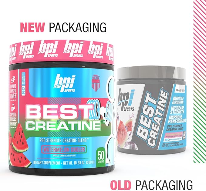 BPI Sports Best Creatine - Includes 6 Advanced Forms of Creatine - Supports Muscle Building and Post-Workout Recovery - Watermelon Cooler, 50 Servings