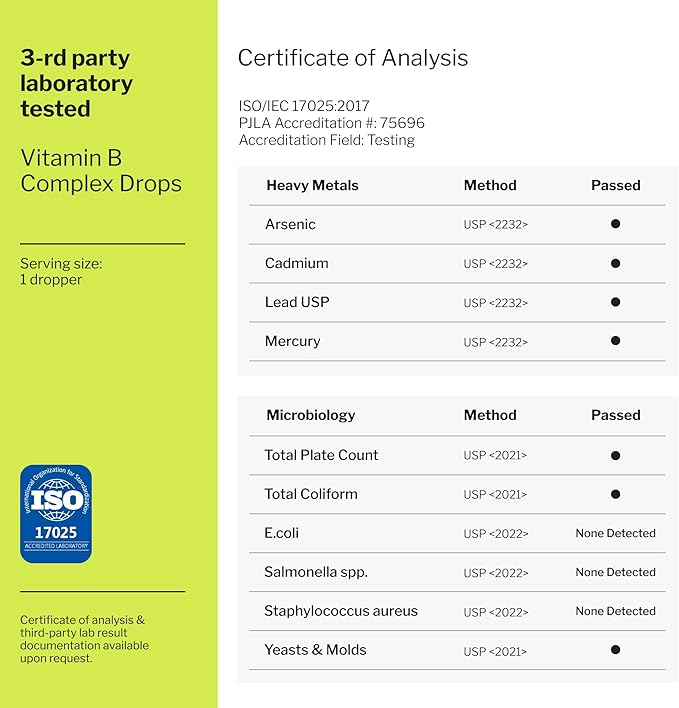 Vitamin B Complex Liquid - Energy Vitamins for Women & Men - B2 Riboflavin, B3 Niacin, B6, Biotin, B9 Folic Acid, B12 Supplements - Vegan B Complex for Hair Skin Nails, Vit B Sublingual Drops, 2oz