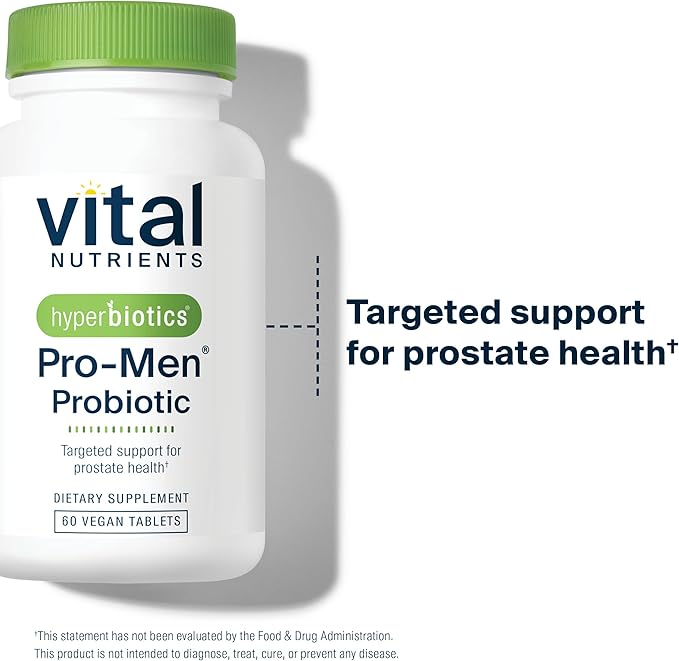 Hyperbiotics Vital Nutrients Pro-Men Probiotic | Shelf-Stable Probiotics for Men | Targeted Support for Prostate Health and Digestive Balance*| Non-GMO | Gluten, Dairy, Soy Free | 60 Tablets