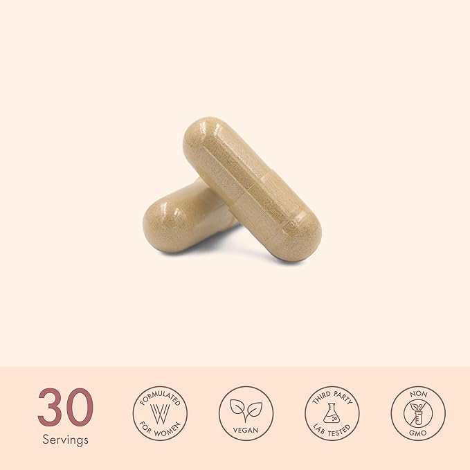 Winged Wellness Hot Momma | Menopause Capsules for Women | Hormone Balance, Hot Flashes, Night Sweats, Sleep, Mood & Bone Health | Chaste Tree, Dong Quai, Black Cohosh, Vitamins D & K-2 | 60ct