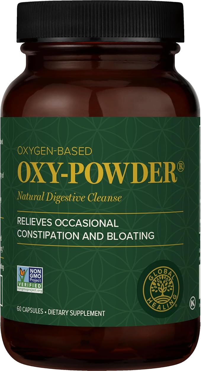 Global Healing Oxy-Powder Colon Cleanse, Constipation Relief for Women & Men, Magnesium Oxide Colon Cleanser & Detox, Detox and Gut Cleanse for Weight Loss, Gut Cleanse Detox for Women and Men
