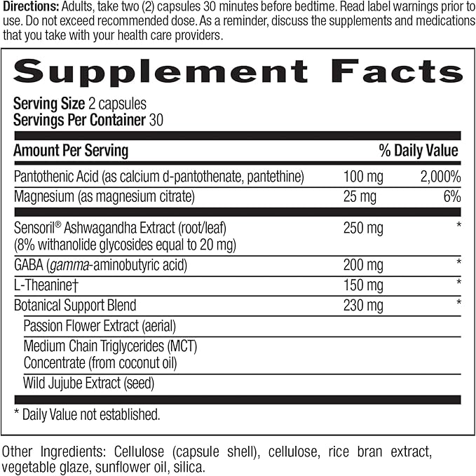 Country Life - Triple-Action Stress Shield Nighttime - 60 Vegetarian Capsules