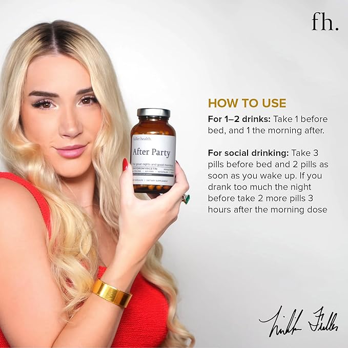 After Party DHM Dihydromyricetin Supplement | Supports Liver, Metabolism, Energy Levels, Post-Celebration Relief | Feel Refreshed, 650mg Per Pill | 3 Bottles, 72 Servings