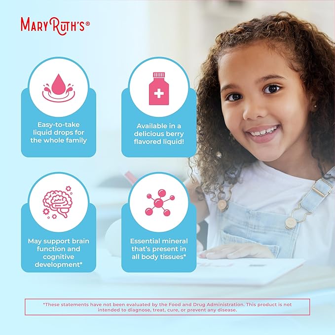MaryRuth Organics Zinc Supplements for Immune Support, Liquid Zinc Supplement, Immune Support Supplement for Kids, Ages 4-13, Zinc Sulfate, Vegan, USDA Organic, Glycerin Based, 2 Fl Oz