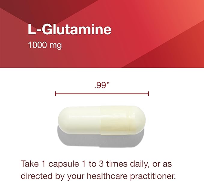 Protocol L-Glutamine 1000mg - Amino Acid - Muscle Tissue, Gut Health, Immune Health - 120 Veg Caps