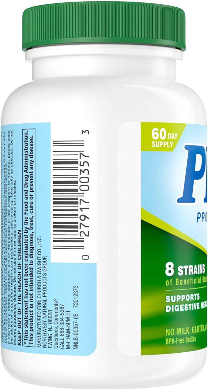 Nutrition Now PB 8 Probiotic Acidophilus for Life* Vegetarian Dietary Supplement for Men and Women, 120 Count (Pack of 2)