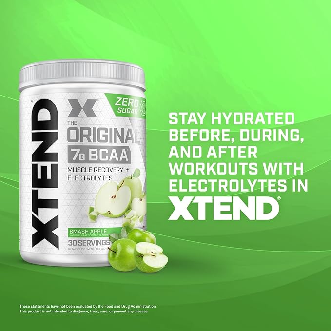 Xtend XTEND Original BCAA Powder 7g BCAA and 2.5g L-Glutamine, Sugar Free Post Workout Muscle Recovery Drink with Amino Acids for Men & Women, 30 Servings