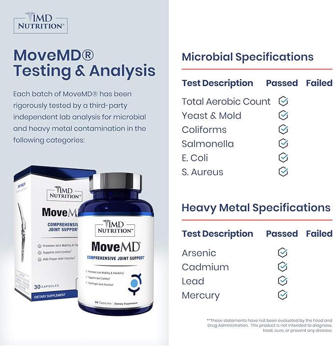 1MD Nutrition MoveMD - Health Supplement for Joint Discomfort & Support - Our Collagen Pills are Skillfully Formulated for Women & Men w/Hyaluronic Acid & Astaxanthin