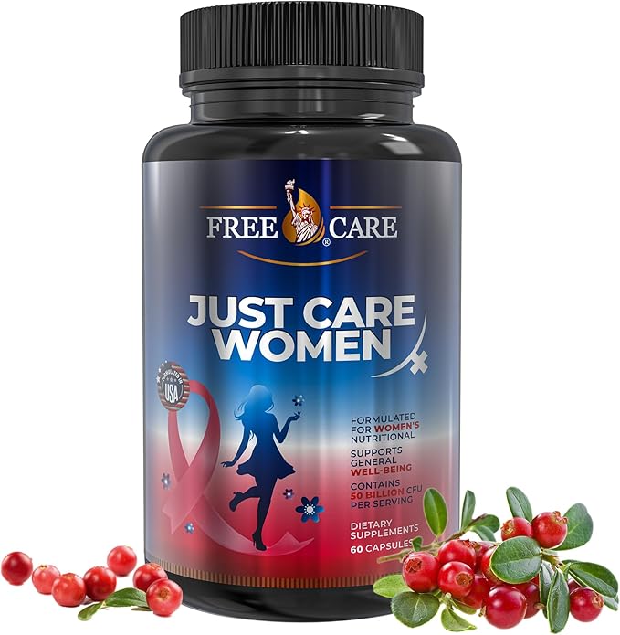 Womens Probiotic 50 Billion CFU 8 Strains, for Women’s Daily Digestive & Feminine Health, with Cranberry Extract, Acidophilus, Organic Prebiotics & Selenium, Gluten & Dairy Free, 60Capsules