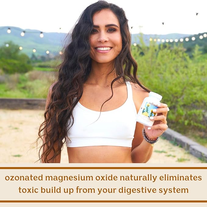 Solluna by Kimberly Snyder Feel Good Detoxy — Natural Colon Cleanse & Digestion Detox Capsules — Ozonated Elemental Magnesium Oxide & Asc2P for Bloating and Effective & Gentle Digestive Detoxification