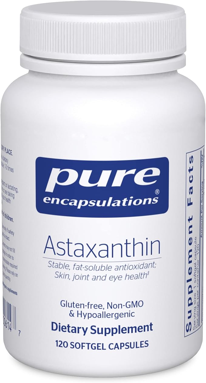 Pure Encapsulations Astaxanthin | Antioxidant Supplement for Joints, Skin and Eye Health, and Free Radicals* | 120 Softgel Capsules