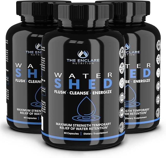 Water Pills Diuretic for Water Retention, Detox, Liver, Kidney Cleanse, Weight, Swelling & Bloating Relief. Green Tea, Cranberry, Apple Cider Vinegar, Dandelion, Vitamin B6, Chloride, Potassium (3)