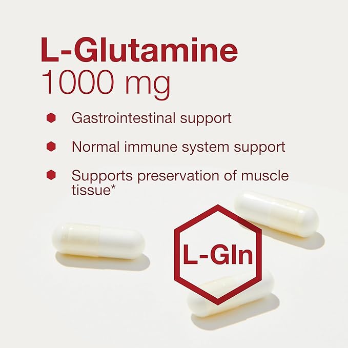 Protocol L-Glutamine 1000mg - Amino Acid - Muscle Tissue, Gut Health, Immune Health - 120 Veg Caps