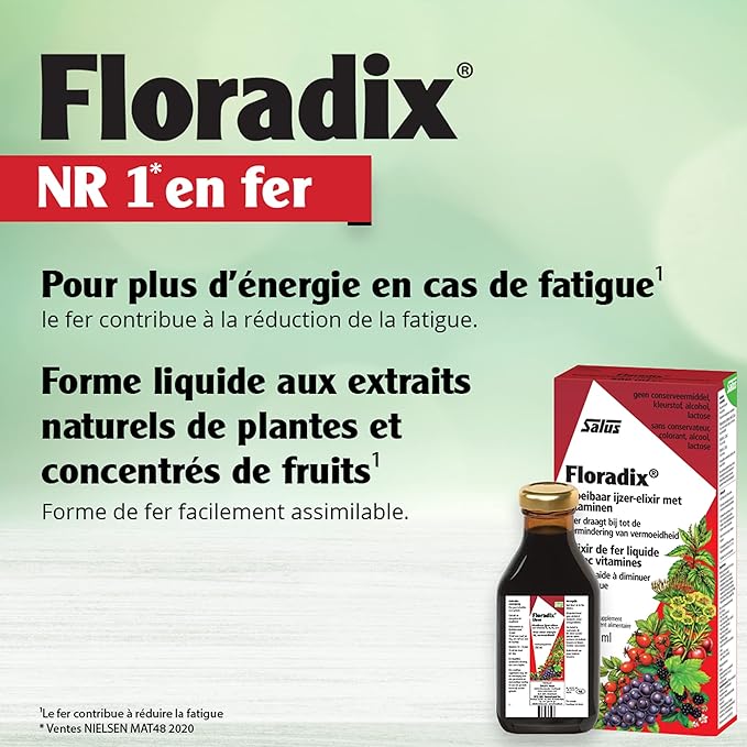 Floradix Liquid Iron and Vitamin Formula 250ml