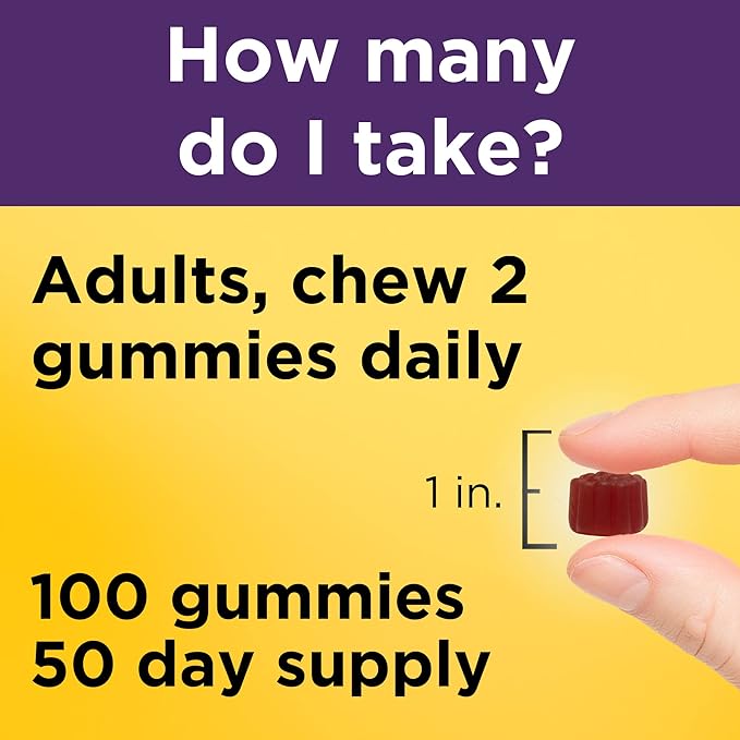 Nature Made Elderberry with Vitamin C and Zinc, Dietary Supplement for Immune Support, 100 Gummies, 50 Day Supply