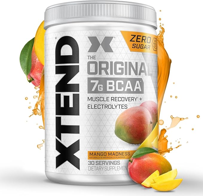 Xtend XTEND Original BCAA Powder 7g BCAA and 2.5g L-Glutamine, Sugar Free Post Workout Muscle Recovery Drink with Amino Acids for Men & Women, 30 Servings