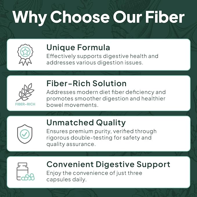 Better Fiber - Daily Fiber Supplement - Soften Stool for Effortless Bowel Movements - with Psyllium Hulk and Slippery Elm - 90 Capsules