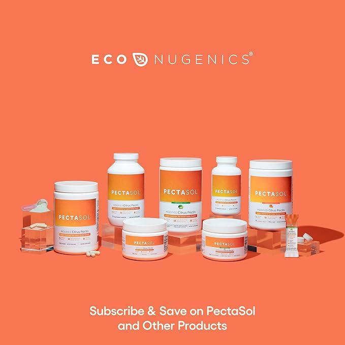 EcoNugenics PectaSol Modified Citrus Pectin – 15 5g Lime Stick Packs – Total-Body Health Supplement to Support Heart,Immune System, Inflammation Response & Aging + Maintain Healthy Galectin-3 Levels