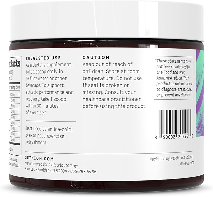 Kion Aminos - Essential Amino Acids Supplement, Essential Amino Acids Powder for Muscle Recovery, BCAA EAA No Caffeine, Amino Acid Powder, Essential Amino Energy - 30 Servings, Mixed Berry