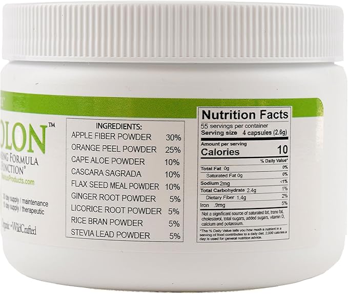Colon Formula by Markus- Capsules - Comprehensive Formula - Fiber Rich for Toxin Removal - Aloe, Ginger, Citrus Flavonoids & Cascara Sagrada - Gentle & Effective Detoxification
