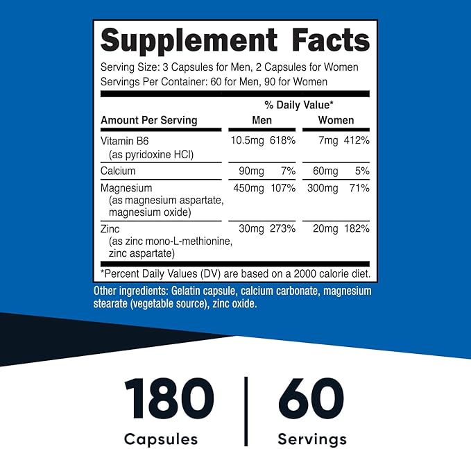 Nutricost ZMA 180 Capsules (3 Bottles)