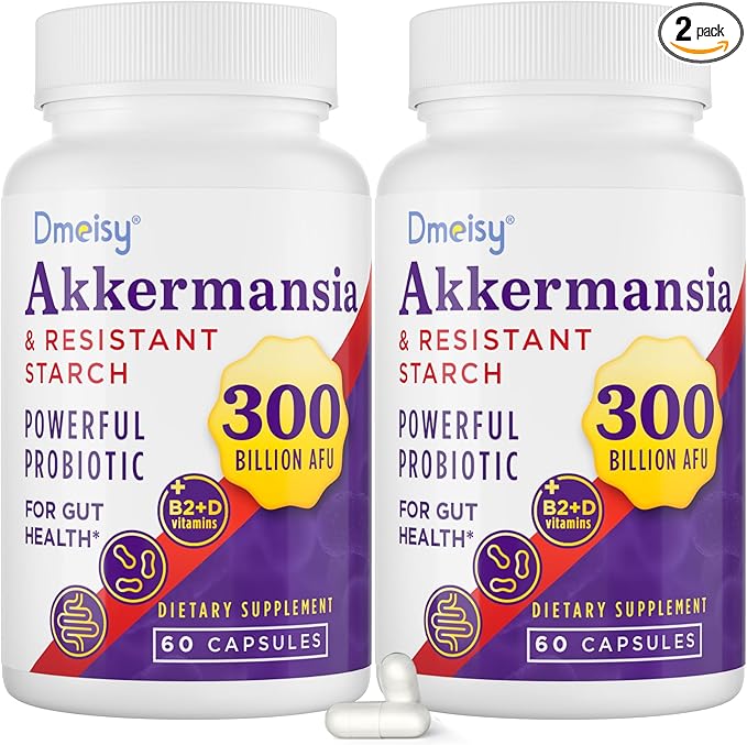 GLP-1 Supplement - 300 Billion AFU Akkermansia Muciniphila, Akkermansia Probiotic for Women & Men, for Boost GLP-1, Digestive, Gut, Immunity, Enhances Gut Lining Function & Intestinal Walls, 120 Count