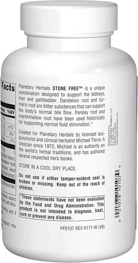 Planetary Herbals Stone Free 820 mg Herbal Support for Kidney and Gallbladder 180 Tablet