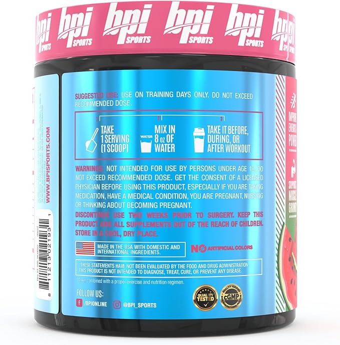 BPI Sports Best Creatine - Includes 6 Advanced Forms of Creatine - Supports Muscle Building and Post-Workout Recovery - Watermelon Cooler, 50 Servings
