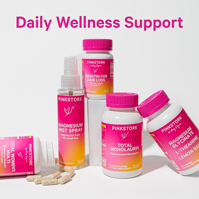 Pink Stork Ashwagandha, Maca Root, and Black Cohosh - Hormone Balance for Women - 9 Clinically-Studied Herbs for Perimenopause and Menopause - Hot Flashes, Mood Swings, Energy, 60 Capsules