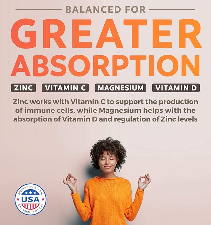 Vitamin C Immune Support Supplement - Immunity Boost Blend with Elderberry Vitamin C and Zinc for Daily & Seasonal Support - Immunity Supplement with Magnesium Zinc Vitamin C and D (3 Months Supply)