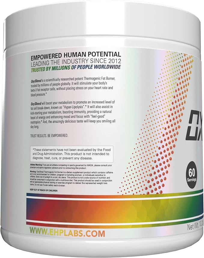 EHP Labs OxyShred Pre Workout Powder - Preworkout Powder with L Glutamine & Acetyl L Carnitine, Energy Boost Drink - Gummy Snake, 60 Servings
