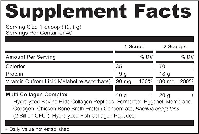 Ancient Nutrition Collagen Powder Protein with Probiotics, Multi Collagen Protein with Vitamin C, Hydrolyzed Collagen Peptides Supports Skin and Nails, Gut Health (40 Servings, Unflavored)