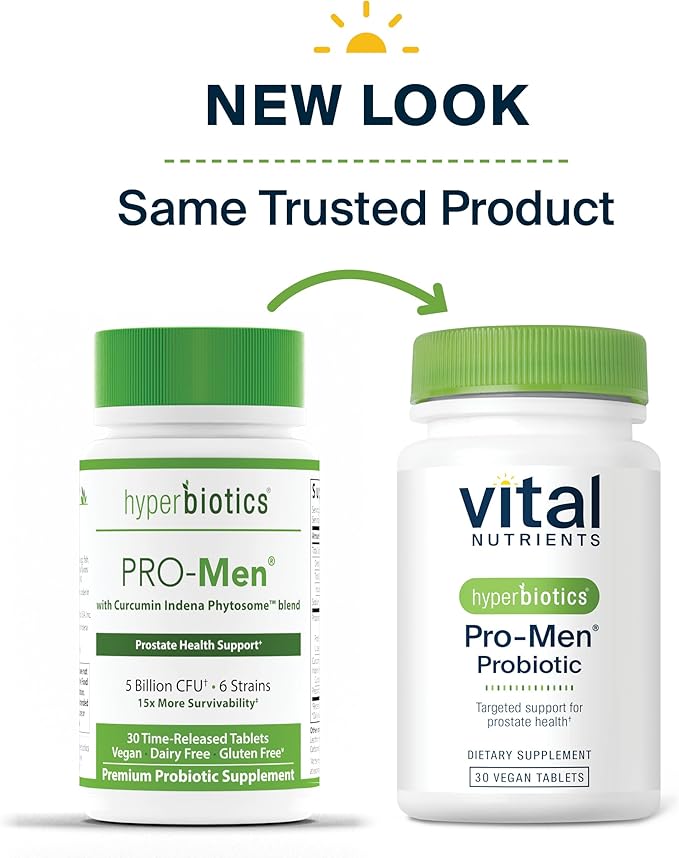 Hyperbiotics Vital Nutrients Pro-Men Probiotics | Shelf-Stable Probiotic for Men | Targeted Support for Prostate Health and Digestive Balance*| Non-GMO | Gluten, Dairy, Soy Free | 30 Tablets