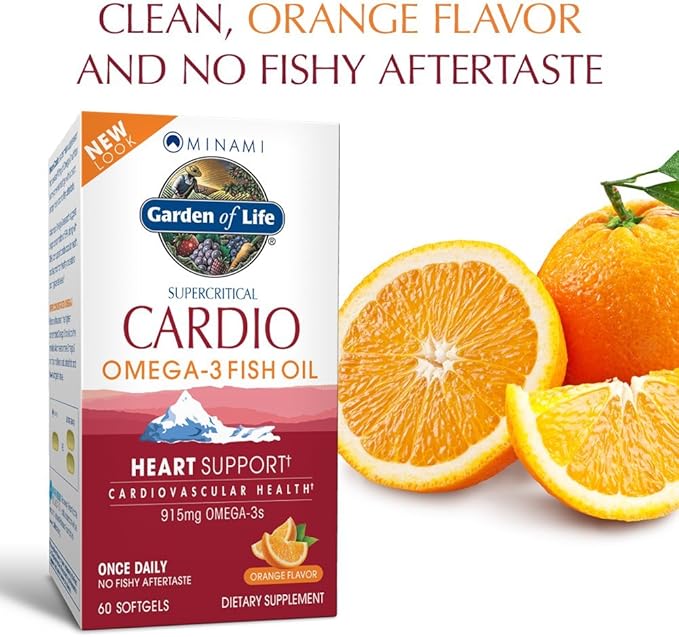 Garden of Life - Minami - Cardio-3, Orange Flavor, 60 Count Softgels