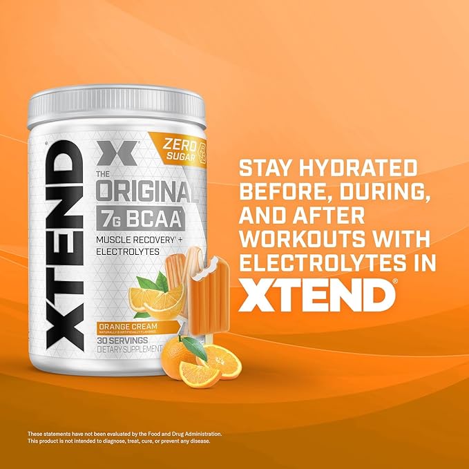 Xtend XTEND Original BCAA Powder 7g BCAA and 2.5g L-Glutamine, Sugar Free Post Workout Muscle Recovery Drink with Amino Acids for Men & Women, 30 Servings