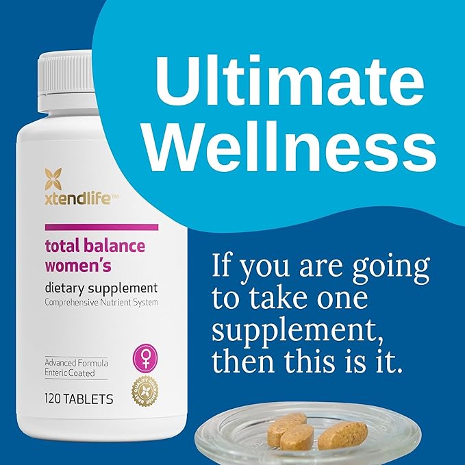 Xtendlife Total Balance Women's Multinutrient Supplement for Anti-Aging & General Health (120 Enteric Coated Tablets)