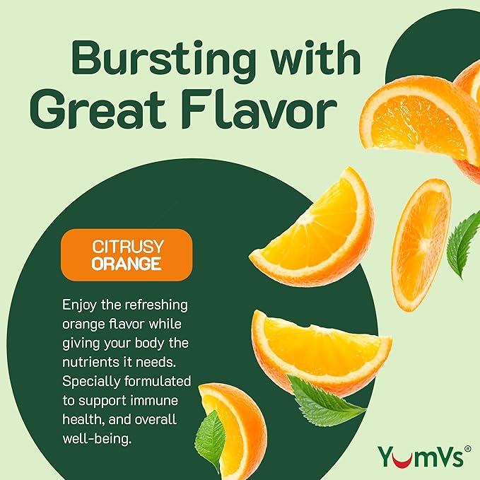 YumVs Vitamin C Gummies for Adults - 250 mg Orange Flavored Vitamin C Gummy - Vitamin C Chewable Immune Gummies for Adults - Immune Support Supplement - Kosher, Halal, Gluten Free (200 Count), 2 Pack